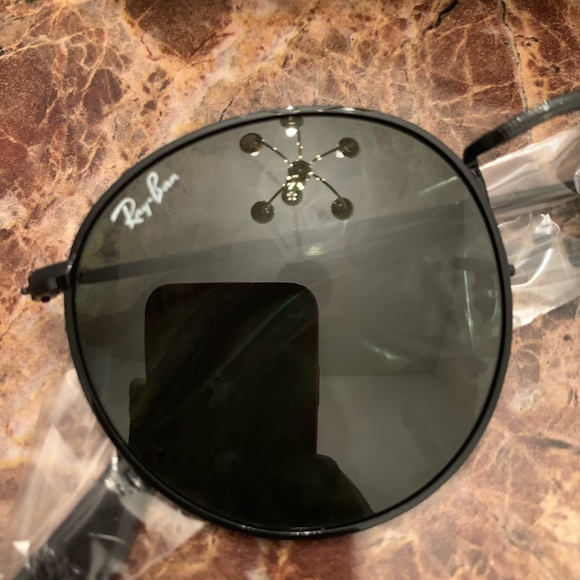 Ray Ban Sunglasses Black Round Metal RB3447  NEW - Picture 5 of 6
